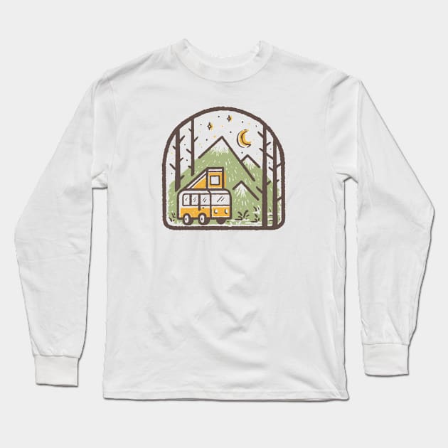 Adventure car Long Sleeve T-Shirt by quilimo